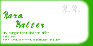 nora malter business card